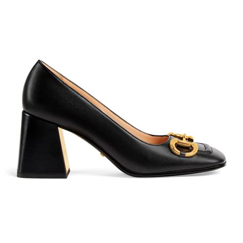 gucci women's mid-heel pump with horsebit|gucci horsebit booties.